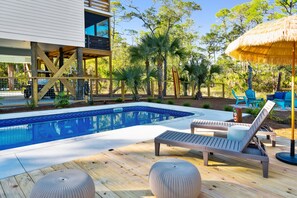 A heated pool