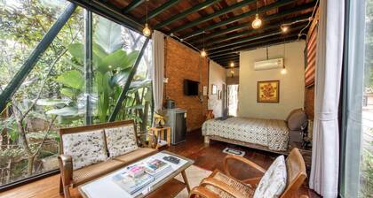 Jungle Glass Box Waterfall View