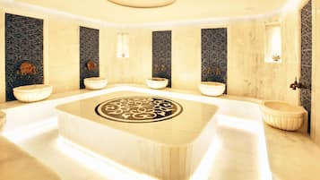 Turkish bath, body treatments, deep-tissue massages, body scrubs