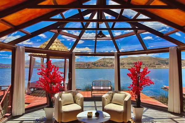 Luxury-Doppelzimmer, Seeblick | Wohnbereich