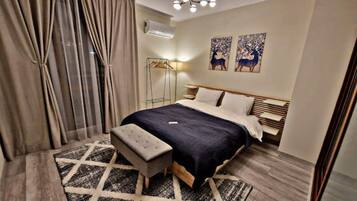 1 makuuhuone, vuodevaatteet