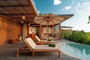 Vila Eksekutif, 1 Tempat Tidur King, pemandangan samudra | Kolam renang pribadi