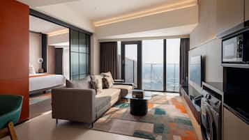One Bedroom Premier Queen | Living area | 43-inch Smart TV with premium channels, TV