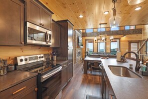 Fridge, microwave, dishwasher, toaster