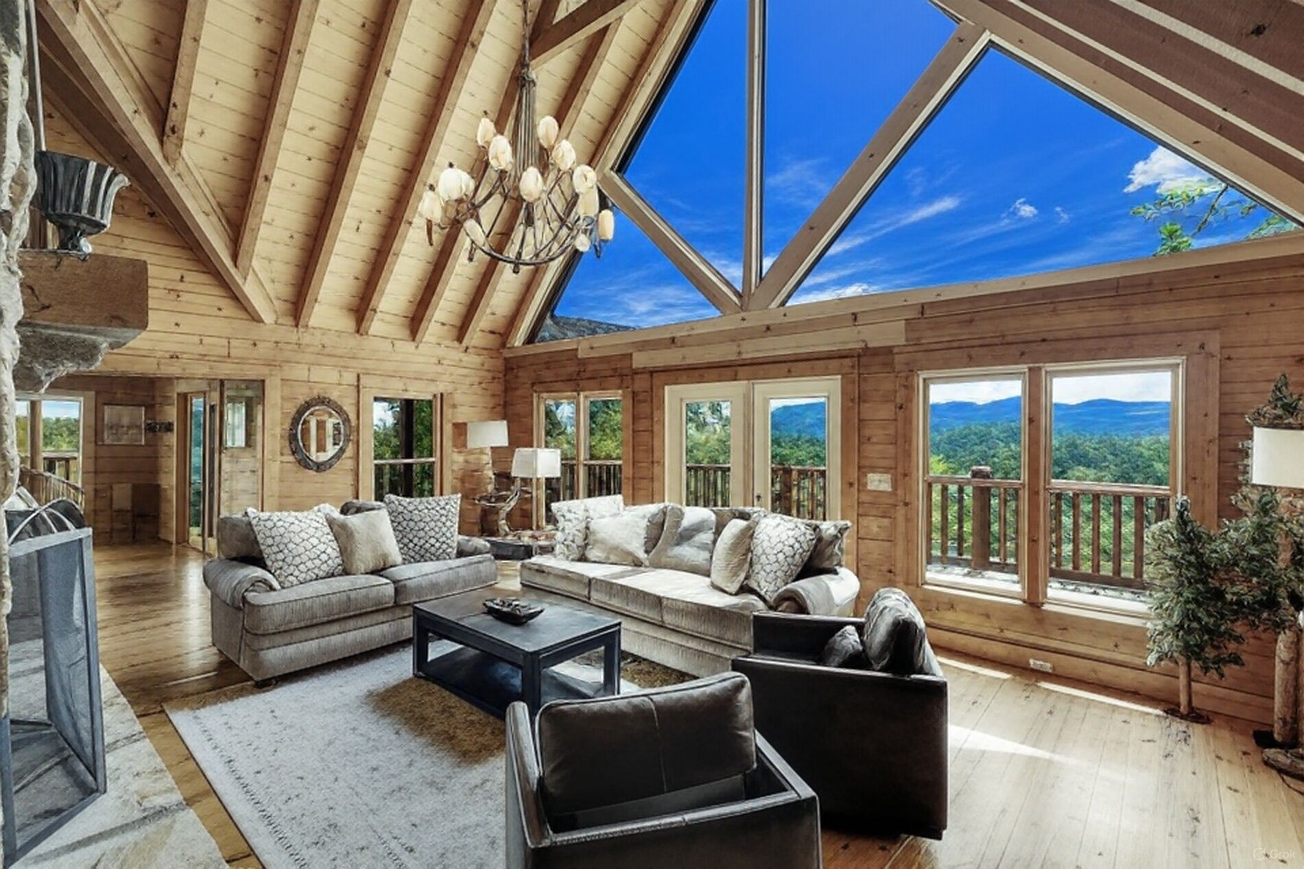 Smart TV, fireplace, video games, DVD player