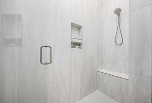 Bathtub, hair dryer, towels