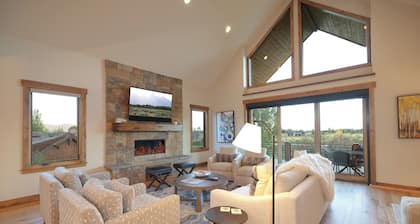 Golden Stone Modern Cabin in Victor, ID at Teton Springs w/ A/C & Hot Tub