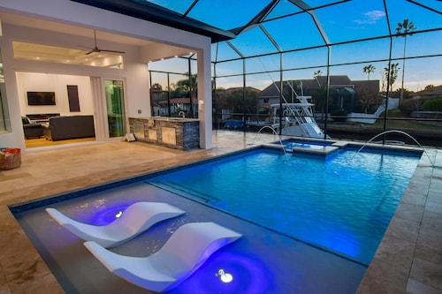 Luxury Canal Oasis w/ Heated Pool, Game Room & Private Dock