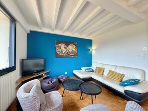 TV, ping pong, books