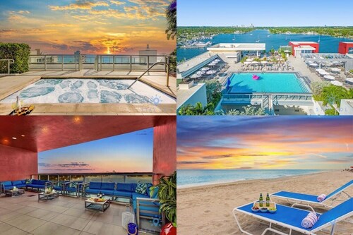 Front Bay View Terrace|  Rooftop Pool| Near Beach