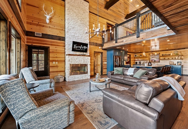 Smart TV, fireplace, video games