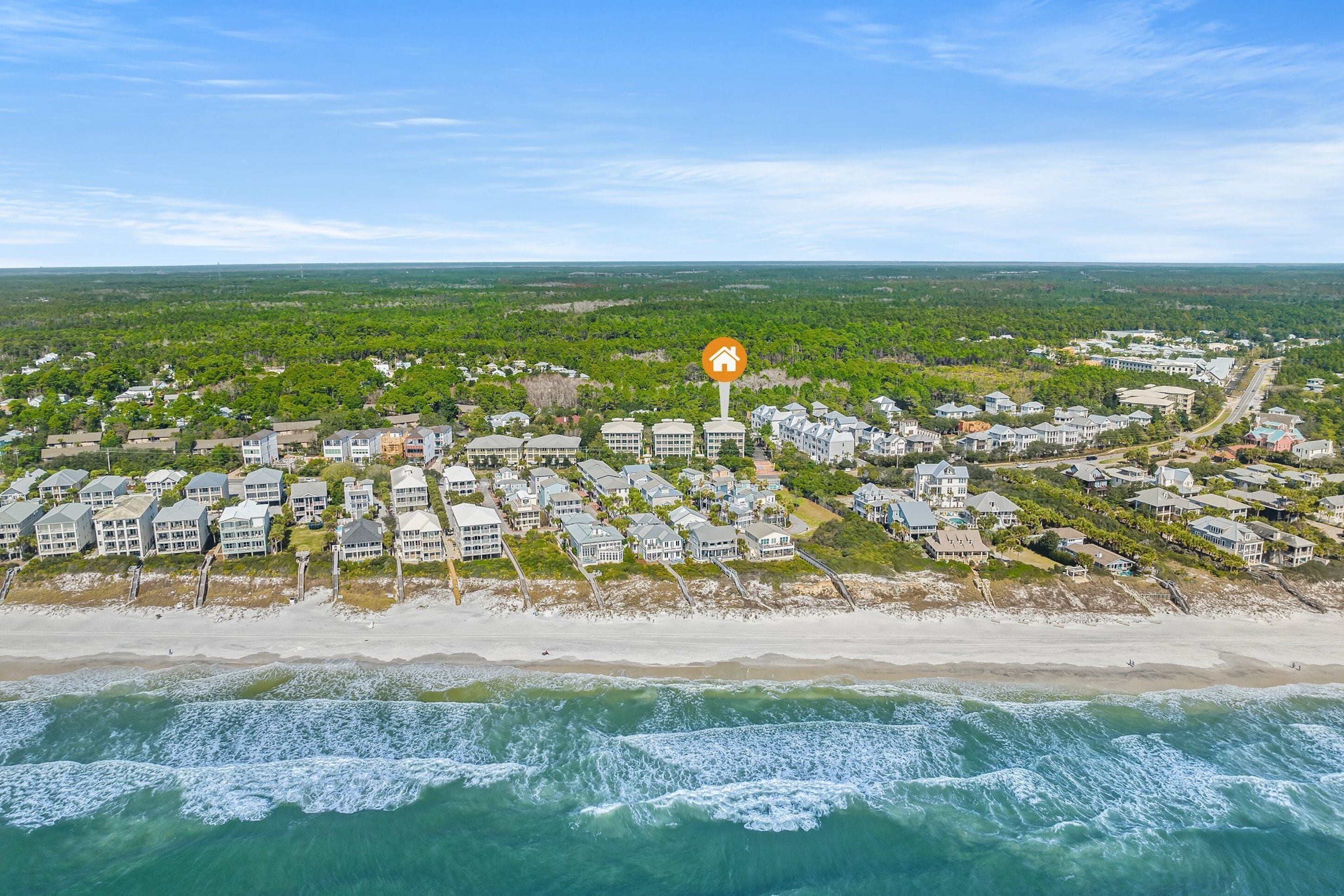 Private beach nearby, white sand