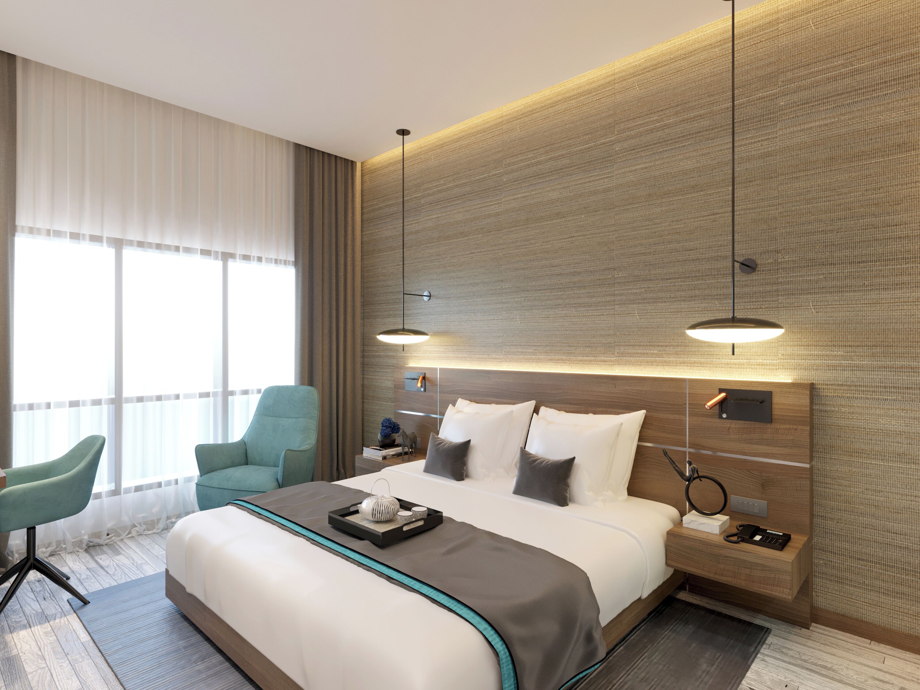 迷你吧、客房内保险箱、办公桌、笔记本电脑工作区