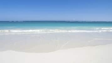 Private beach, white sand