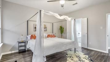 4 bedrooms, iron/ironing board, travel crib, WiFi