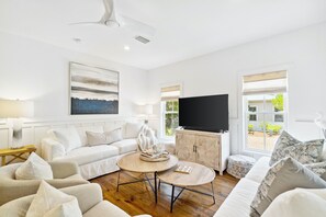 House, 3 Bedrooms (Suite Escape) | Living area | 50-inch Smart TV with digital channels, TV, Netflix - Magnolia Cottages by the Sea by PHG (Panama City Beach)