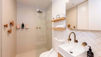 Shower, hair dryer