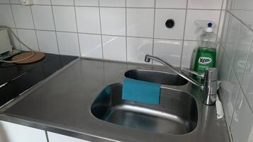 Apartment | Private kitchen | Fridge, microwave, oven, stovetop
