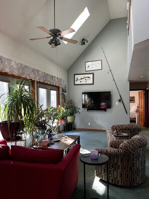 Smart TV, DVD player, books, printers