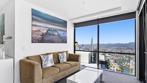 Living area - 53rd Floor - Sky High Apartment in Circle on Cavil (Gold Coast)