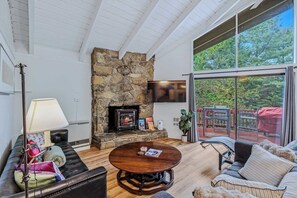 TV, fireplace, table football - Sauna, Hot Tub, Game Room - The Gathering Place (Quechee)