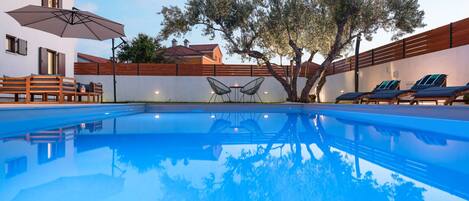 A heated pool