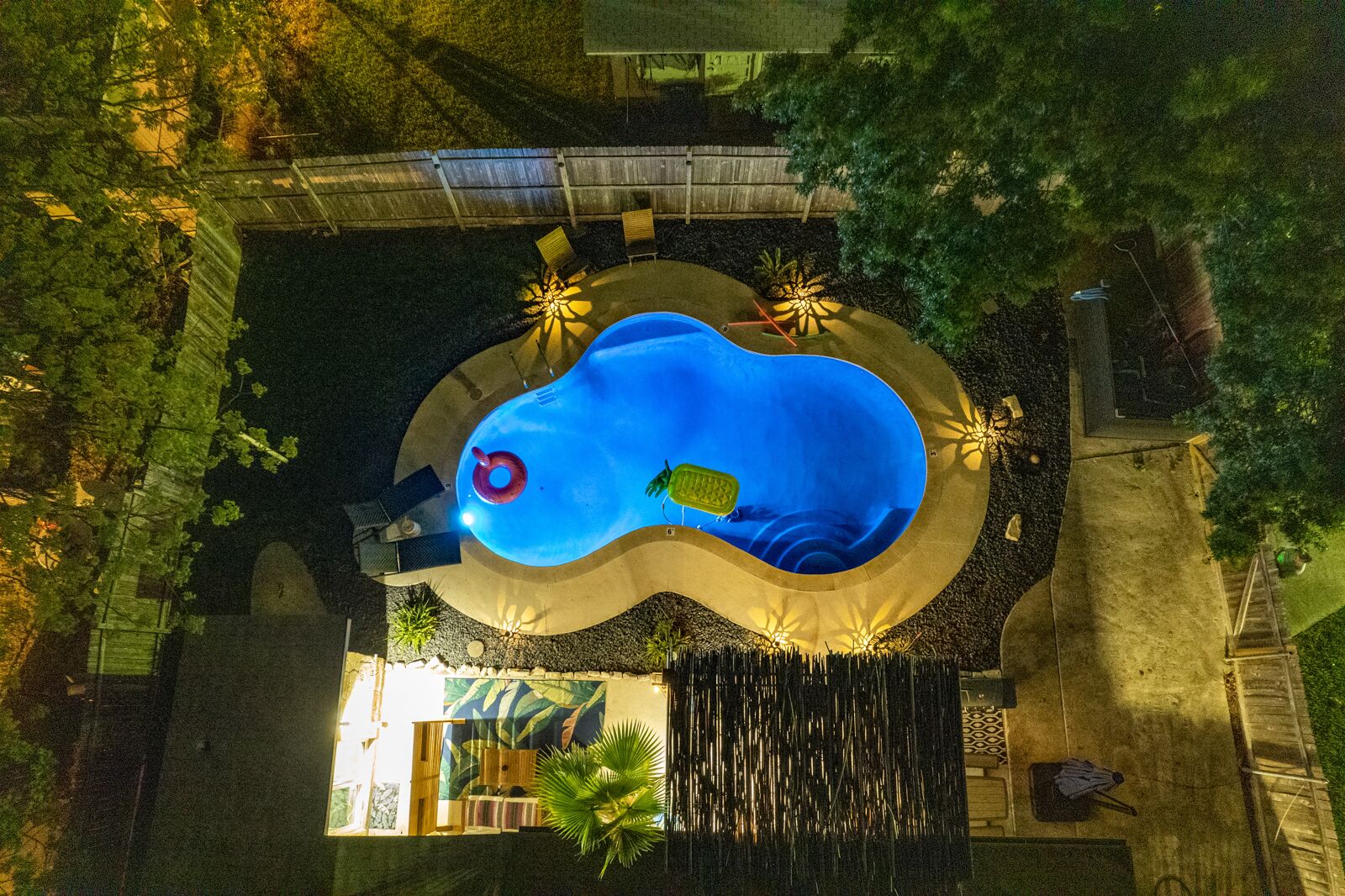 Piscine extérieure, piscine chauffée