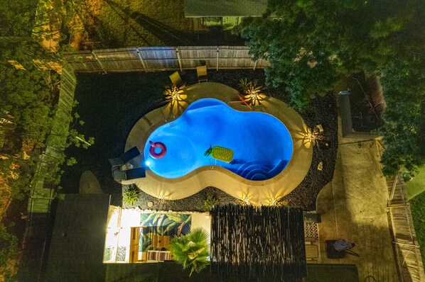 Outdoor pool, a heated pool