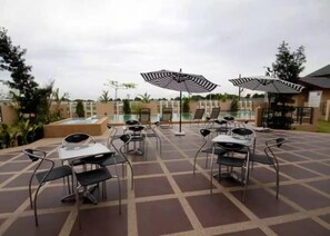 Outdoor banquet area