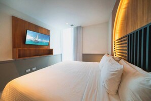 1 slaapkamer, een kluis op de kamer, een strijkplank/strijkijzer