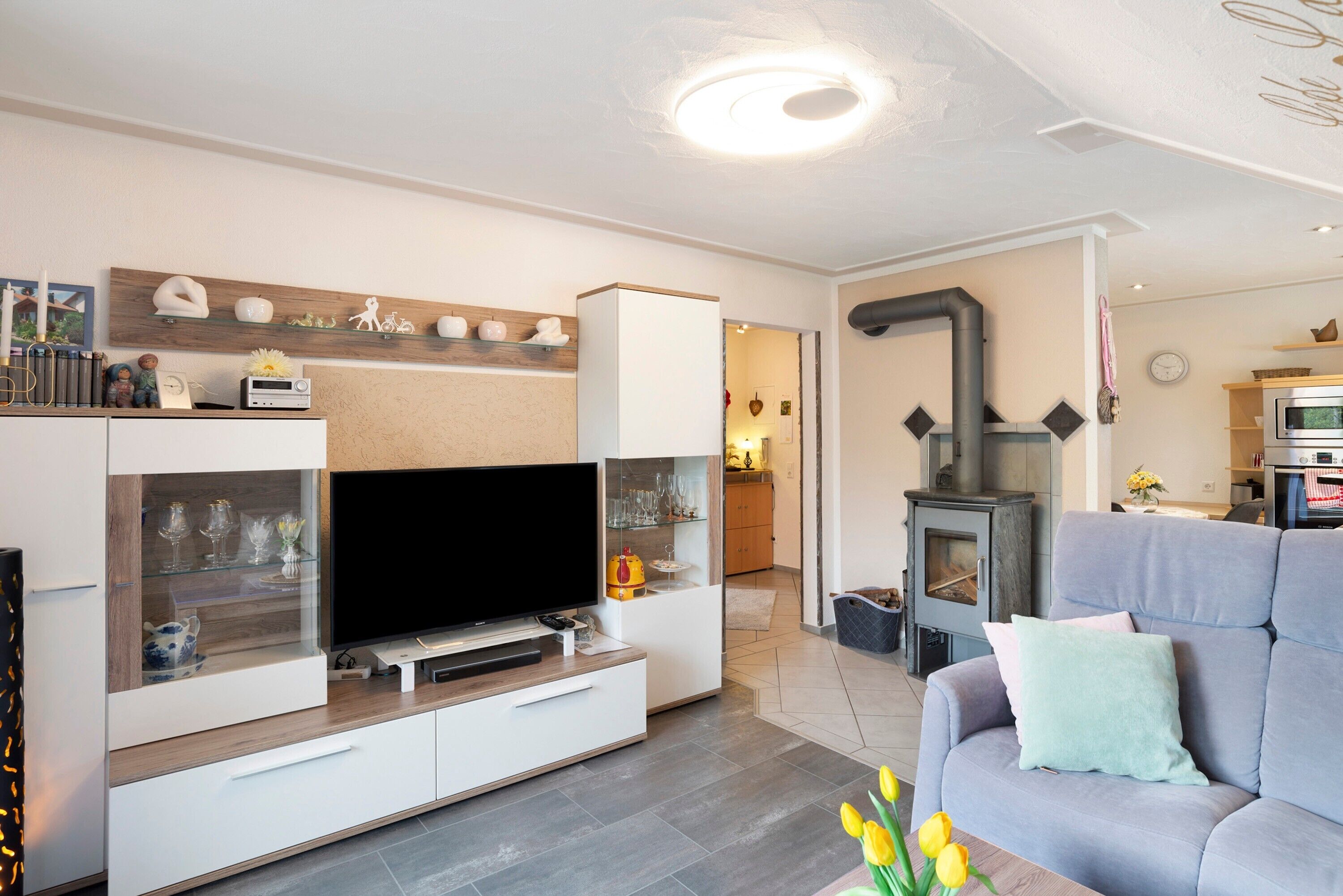 Fernseher, Kamin