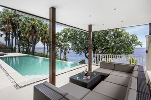 Outdoor pool - Beach Front 3BR Hideaway Villa w/ Infinity Pool (Amed)