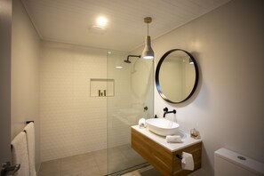 Sèche-cheveux, serviettes fournies, savon, papier toilette