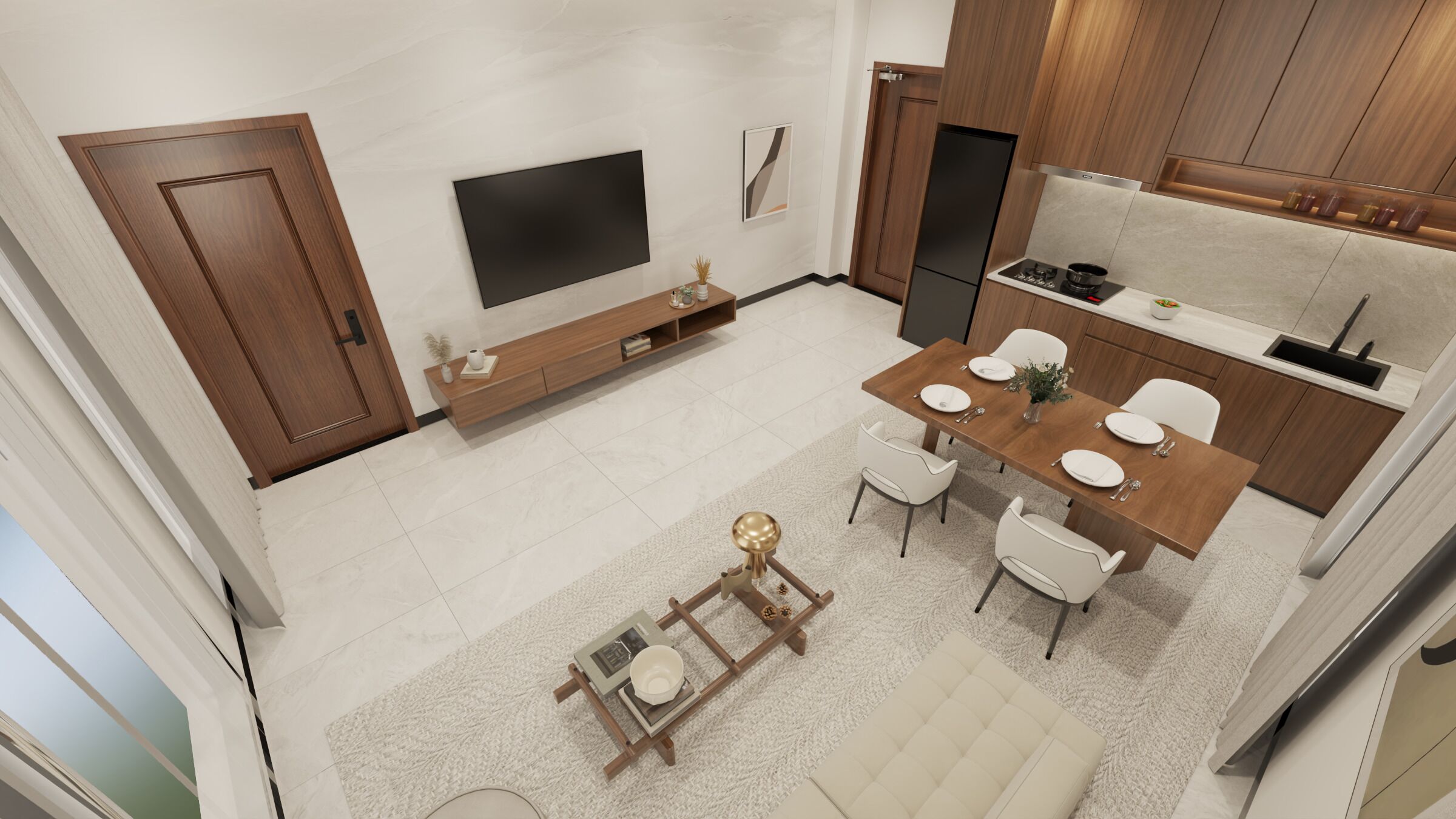 Executive Double Room | Bar mini, peti besi dalam bilik, meja, ruang kerja komputer riba 