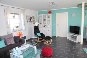 TV, DVD player, stereo