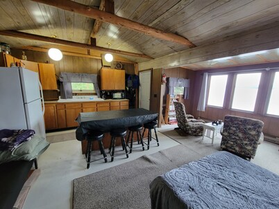 Historical cabin on Big Lake with Lake access, shared dock with private deck