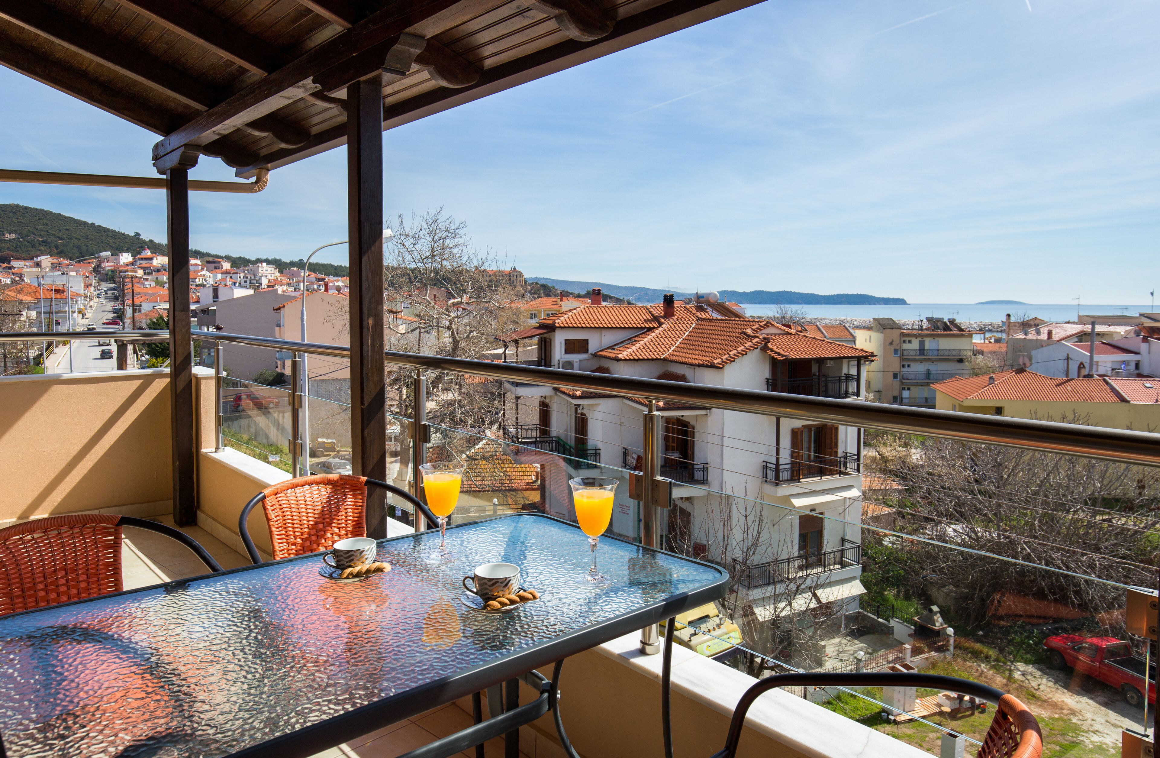 Superior appartement | Uitzicht vanaf balkon
