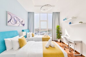 Deluxe 2BR Apartment | 3 Schlafzimmer, Zimmersafe, Schreibtisch, Bügeleisen/Bügelbrett