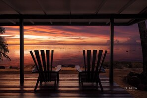 Terrace/patio - Fare Matairoa - 2BR Beach Cottage (Moorea-Maiao)