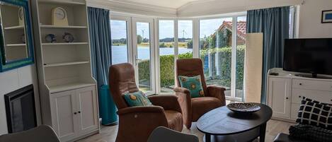 TV, DVD player, stereo