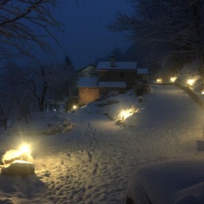 Property grounds - Le Chene - Cosy gite with panoramic mountain views, immersed in beautiful nature (Riols)