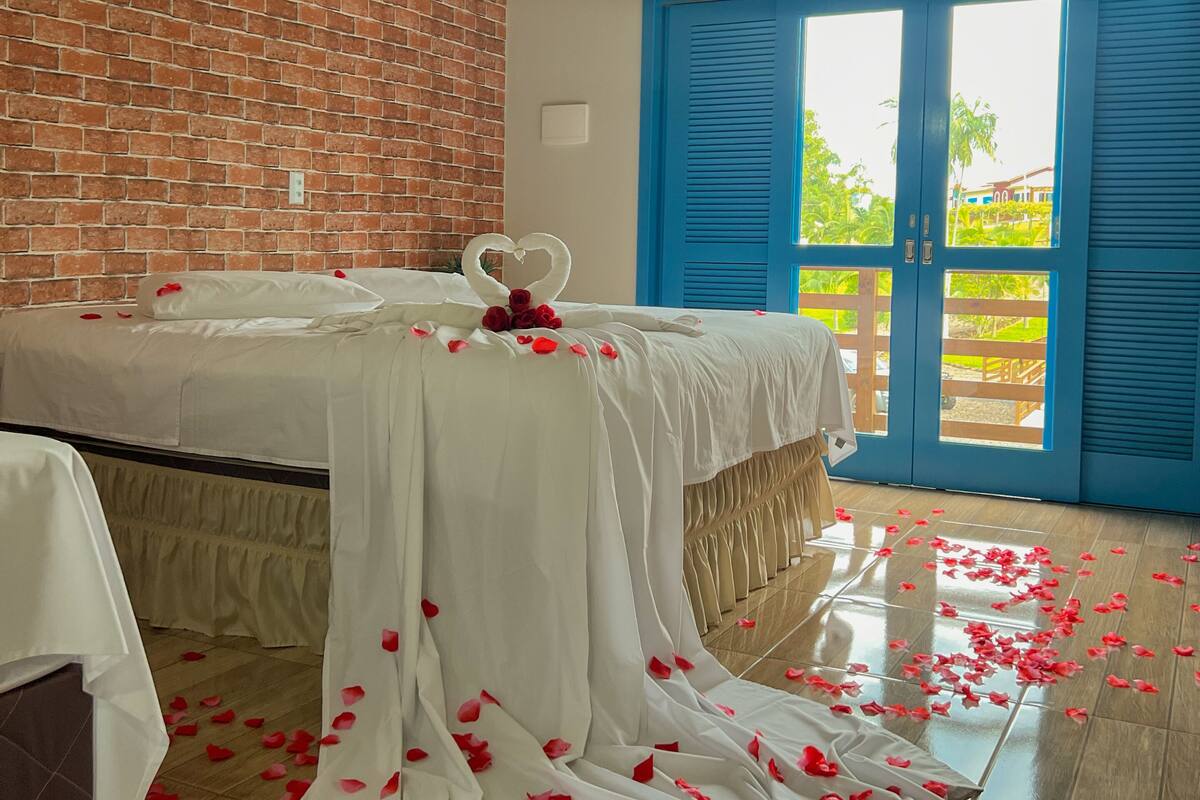 Peralatan tempat tidur premium, gebar bulu kapas, katil Select Comfort 