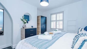 2 bedrooms, iron/ironing board, travel crib, WiFi