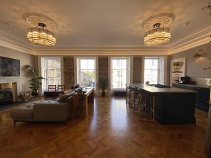 Luxury Apartment | Living area | Smart speakers - Ashton View (Glasgow)