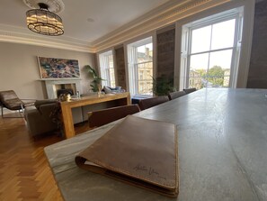 Luxury Apartment | Living area | Smart speakers - Ashton View (Glasgow)