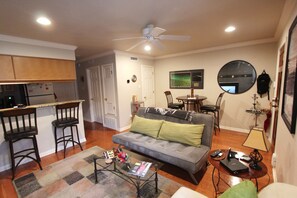 Living area - Filmmaker High-end Luxury/Corporate 1/1 Condo is back, better and available (Austin)
