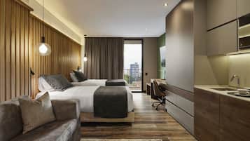 Nhà Duplex có tầm nhìn toàn cảnh, ban công | 1 phòng ngủ, minibar, két bảo mật tại phòng, trang trí khác biệt