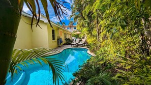 A heated pool