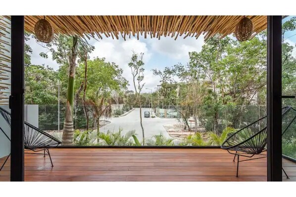 Terrace/patio - ☆Amazing King Bed Apt☆ Quiet Area in Aldea Zama (Tulum)