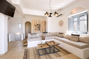 Fireplace, music library